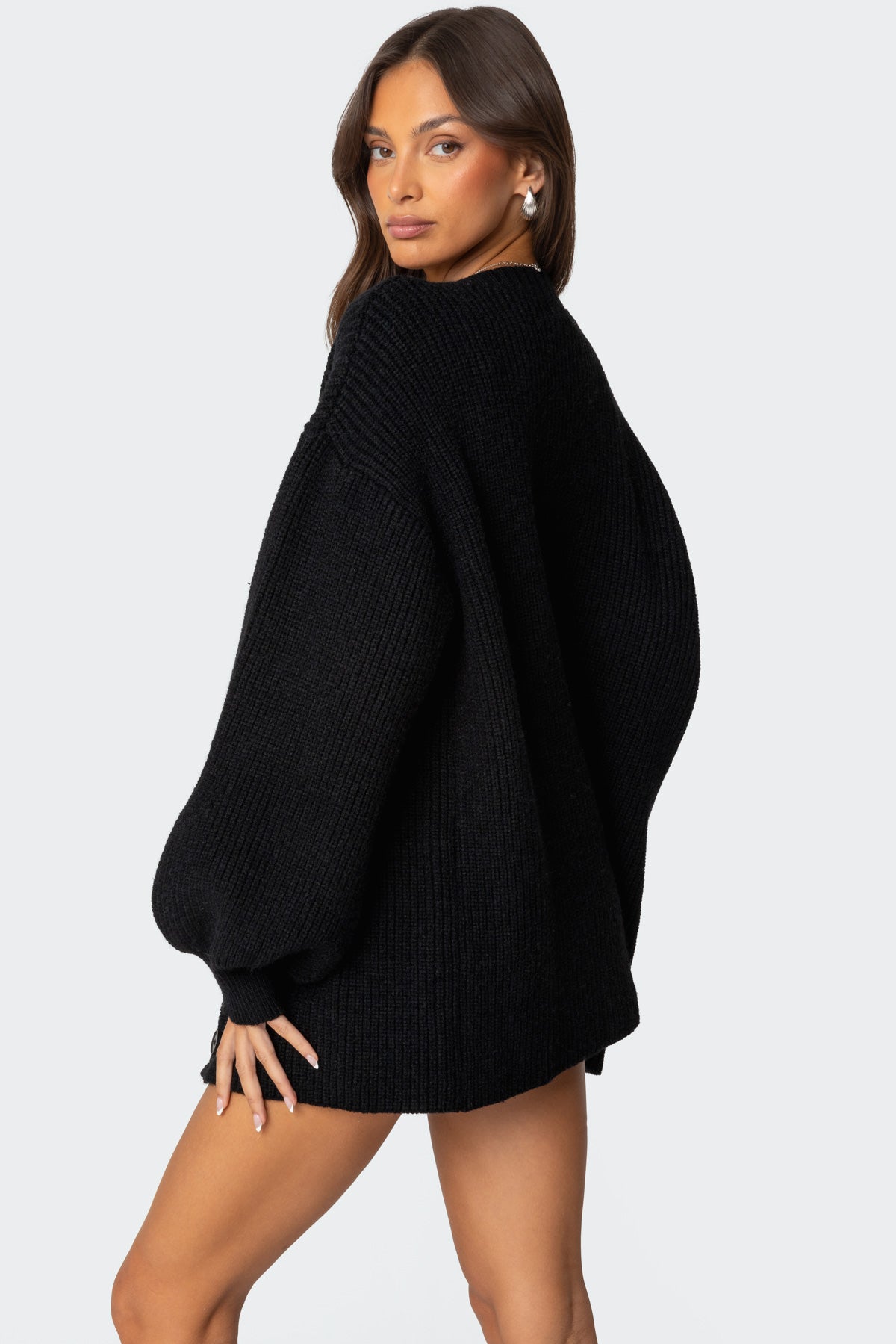 Mathilde Oversized V Neck Cardigan - Image 4