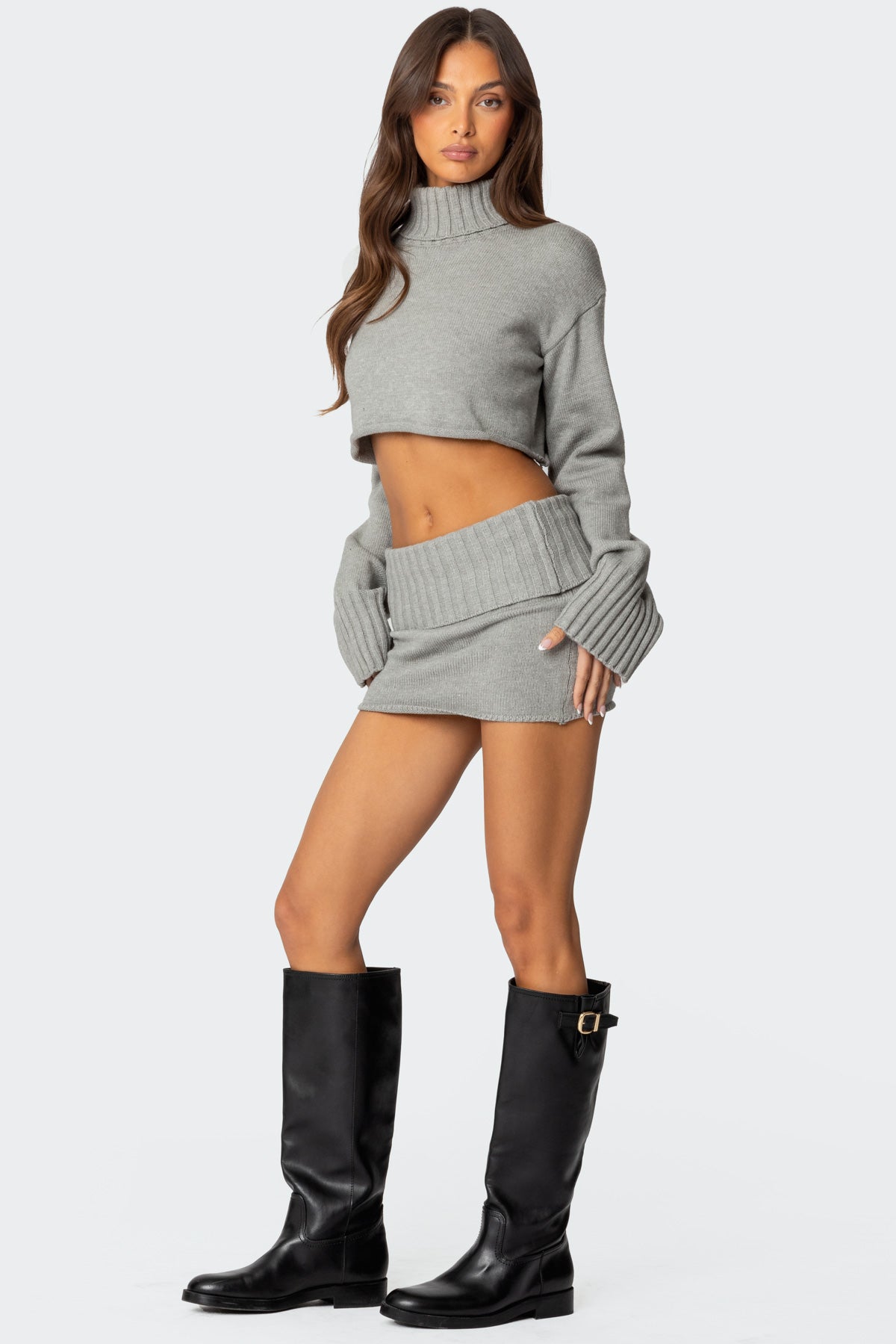 Gino Cropped Turtle Neck Sweater - Image 4