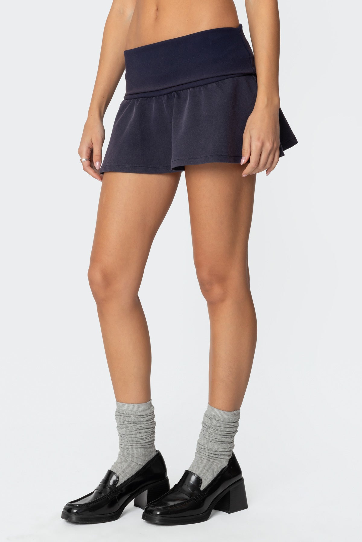 Cher Fold Over Mini Skirt - Image 3