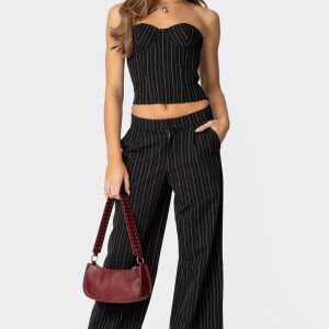 Aliza Pinstripe Pants