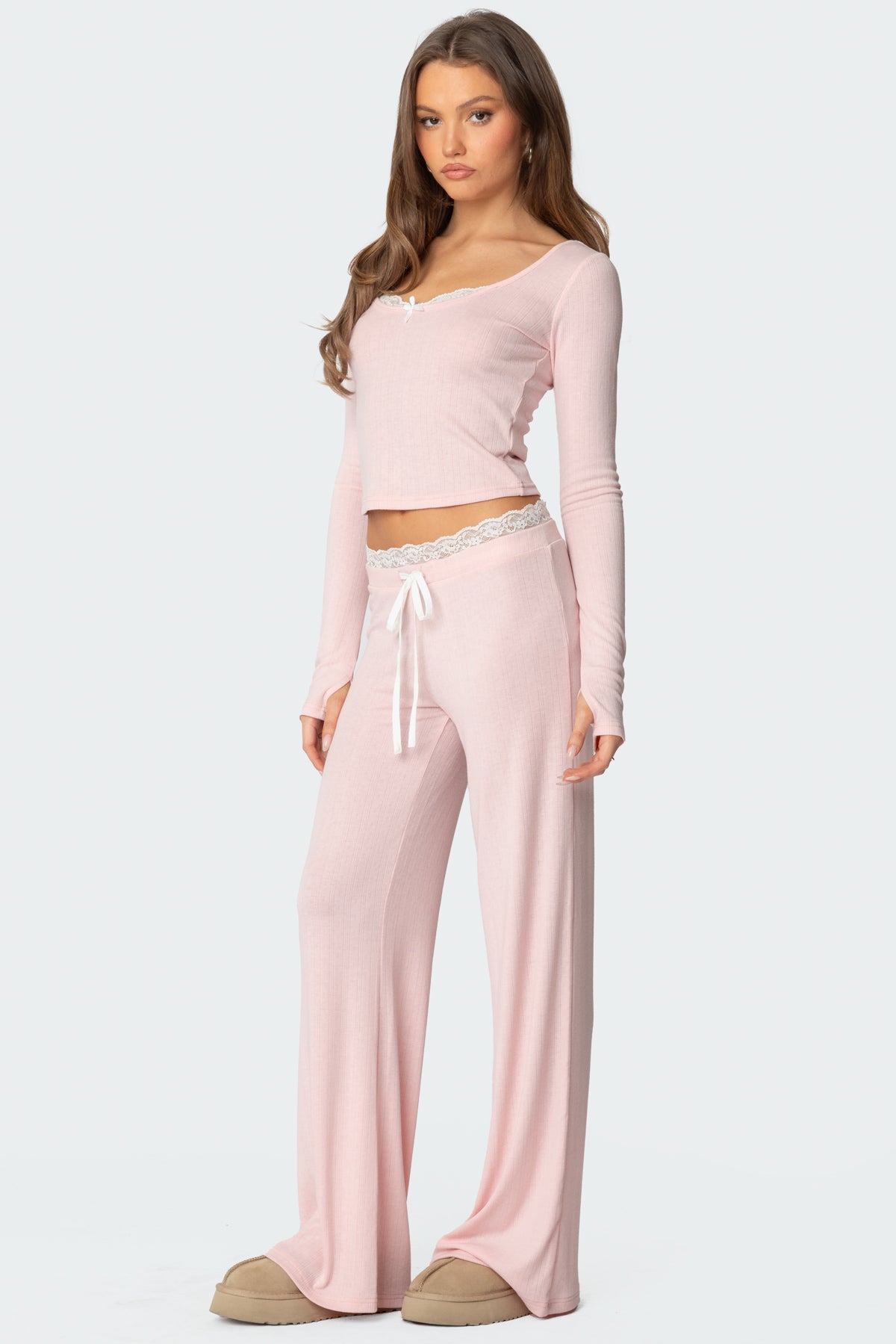 Peekaboo Lace Long Sleeve Top - Image 4