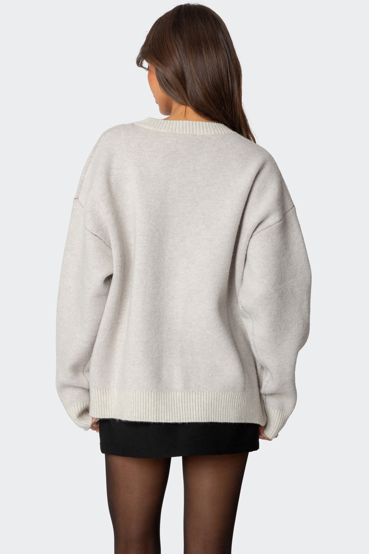 Cherry 3 Oversized V Neck Sweater - Image 5