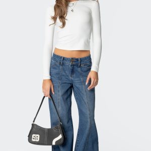 Charlie Panel Stitch Low Rise Jeans