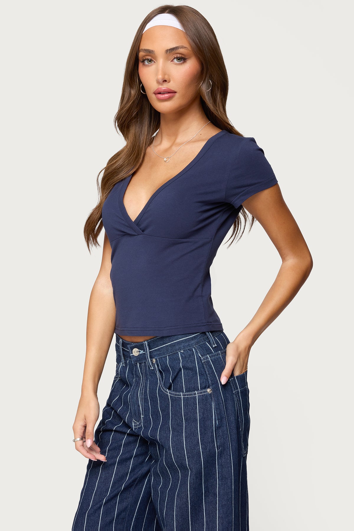 Merinda V Neck T Shirt - Image 3