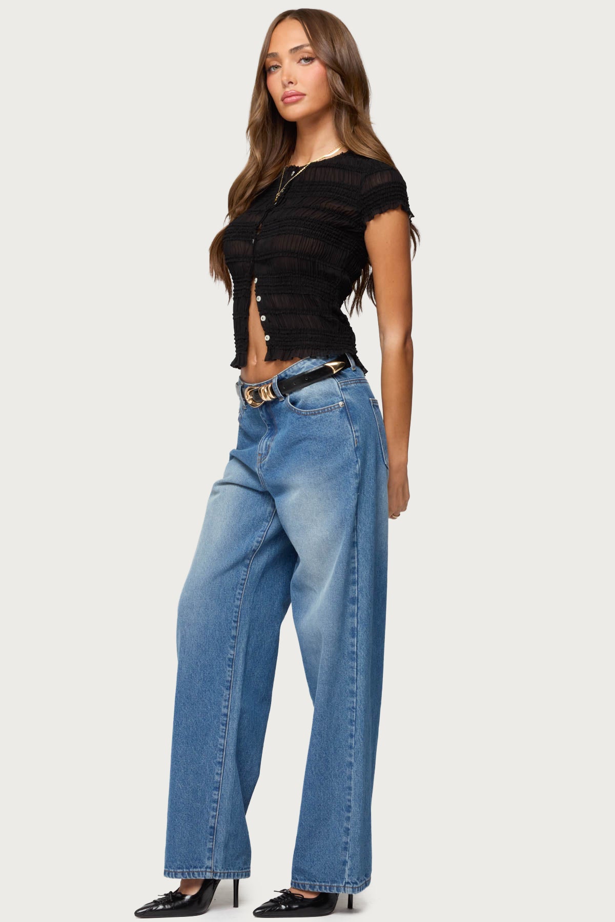 Rorie Mid Rise Straight Leg Jeans - Image 3
