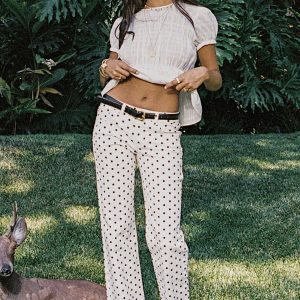 Romily Polka Dot Low Rise Jeans