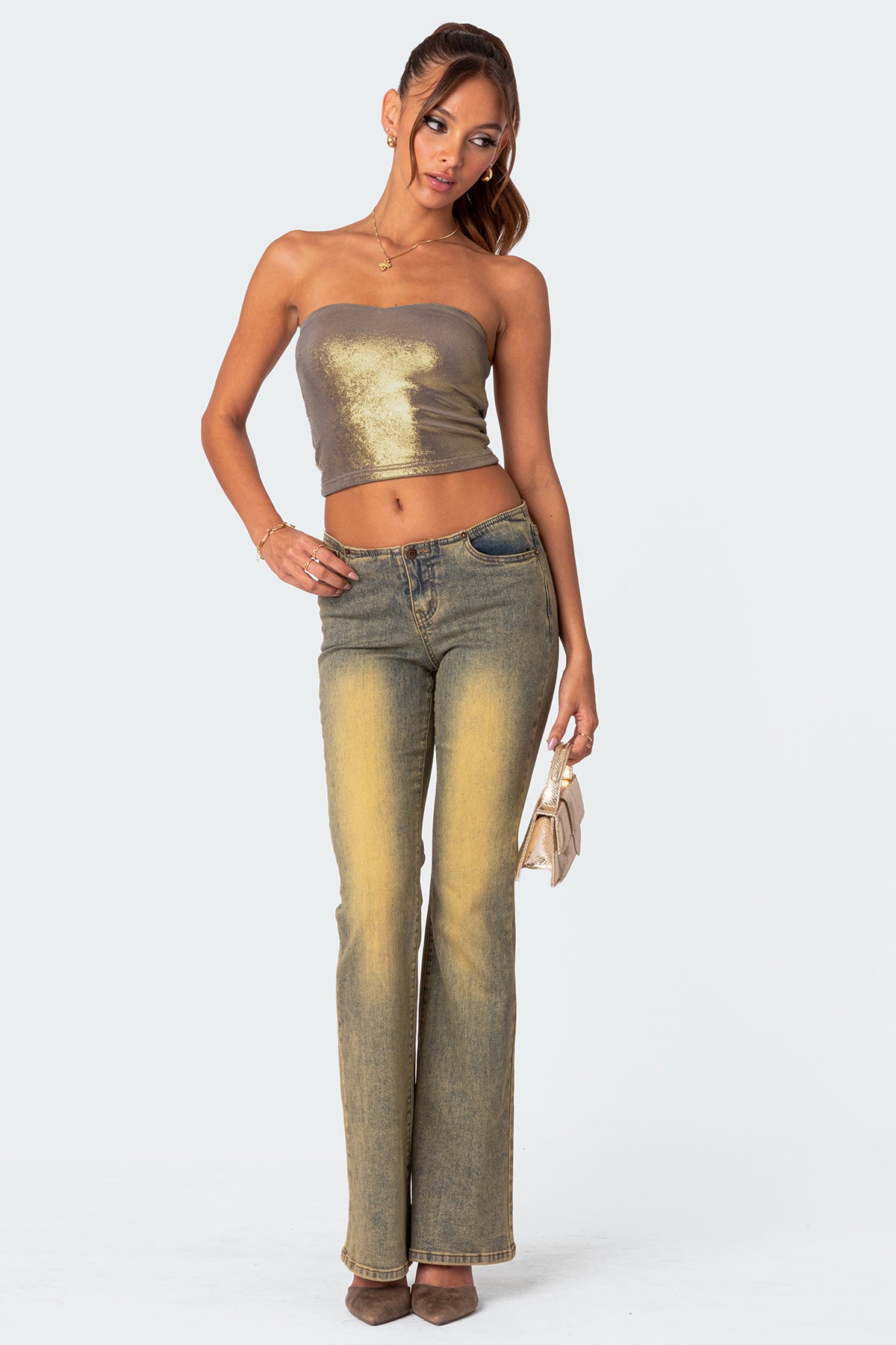 Spotlight Metallic Tube Top - Image 5