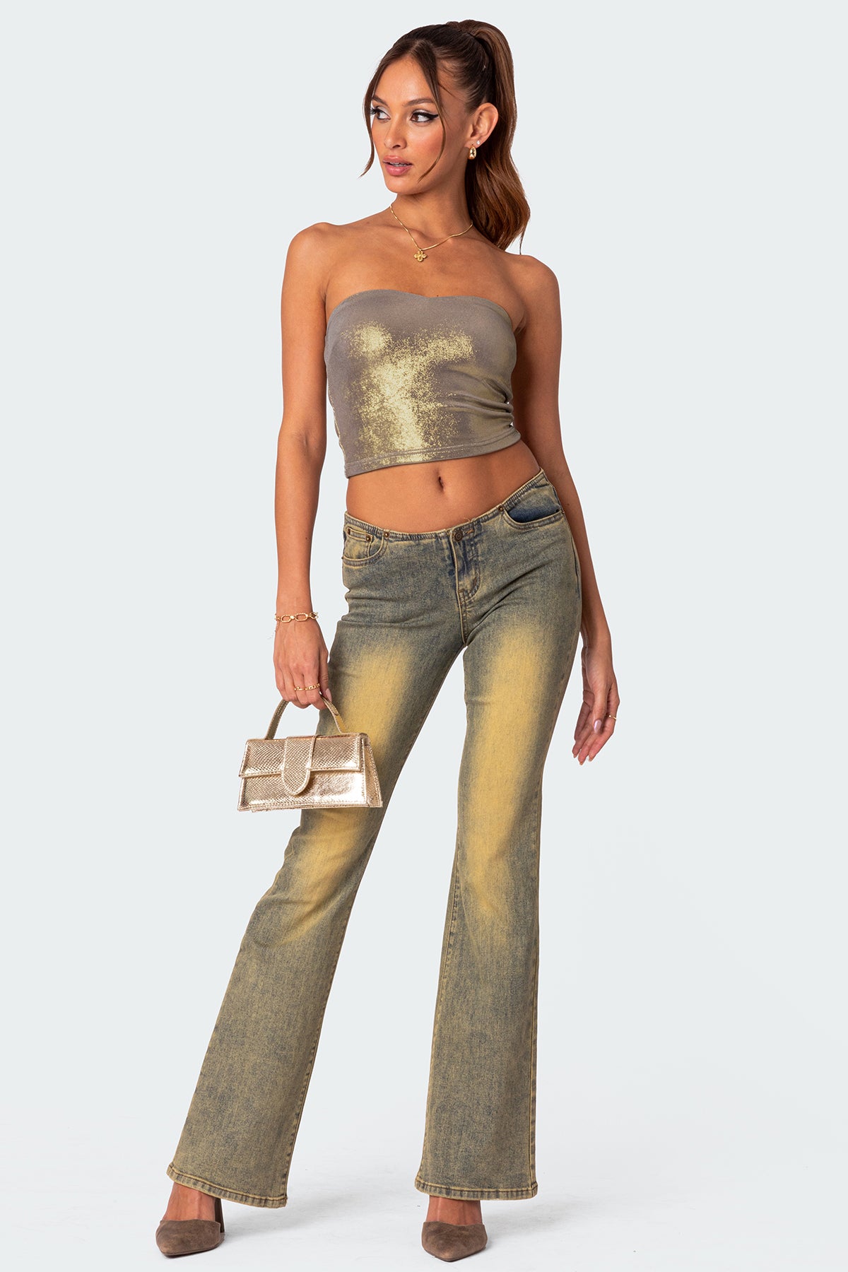 Spotlight Metallic Tube Top - Image 2