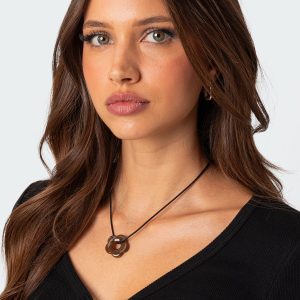 Flower Girl Cord Necklace