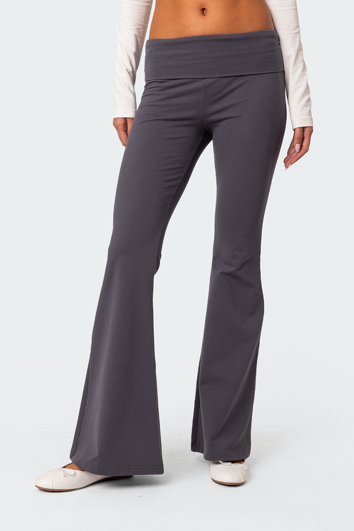 Naomi Fold Over Flared Leggings - Image 2