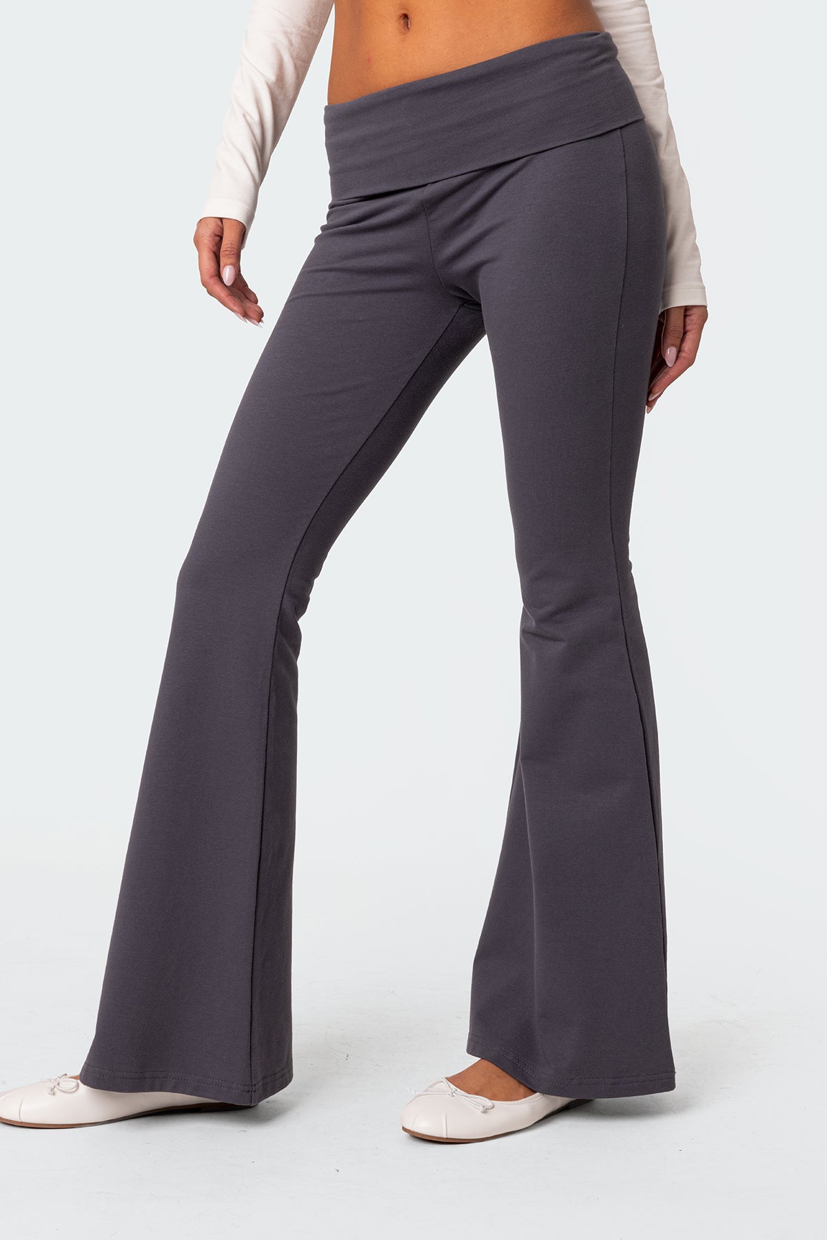 Naomi Fold Over Flared Leggings - Image 3