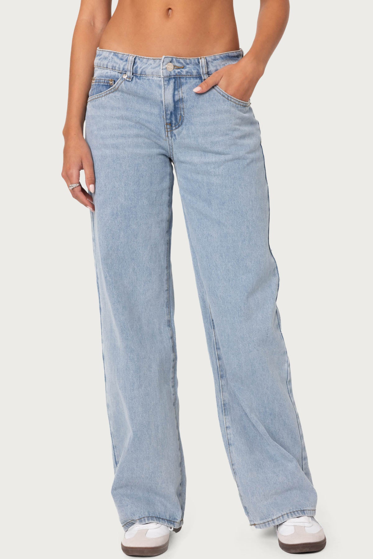 Raelynn Washed Low Rise Jeans - Image 2