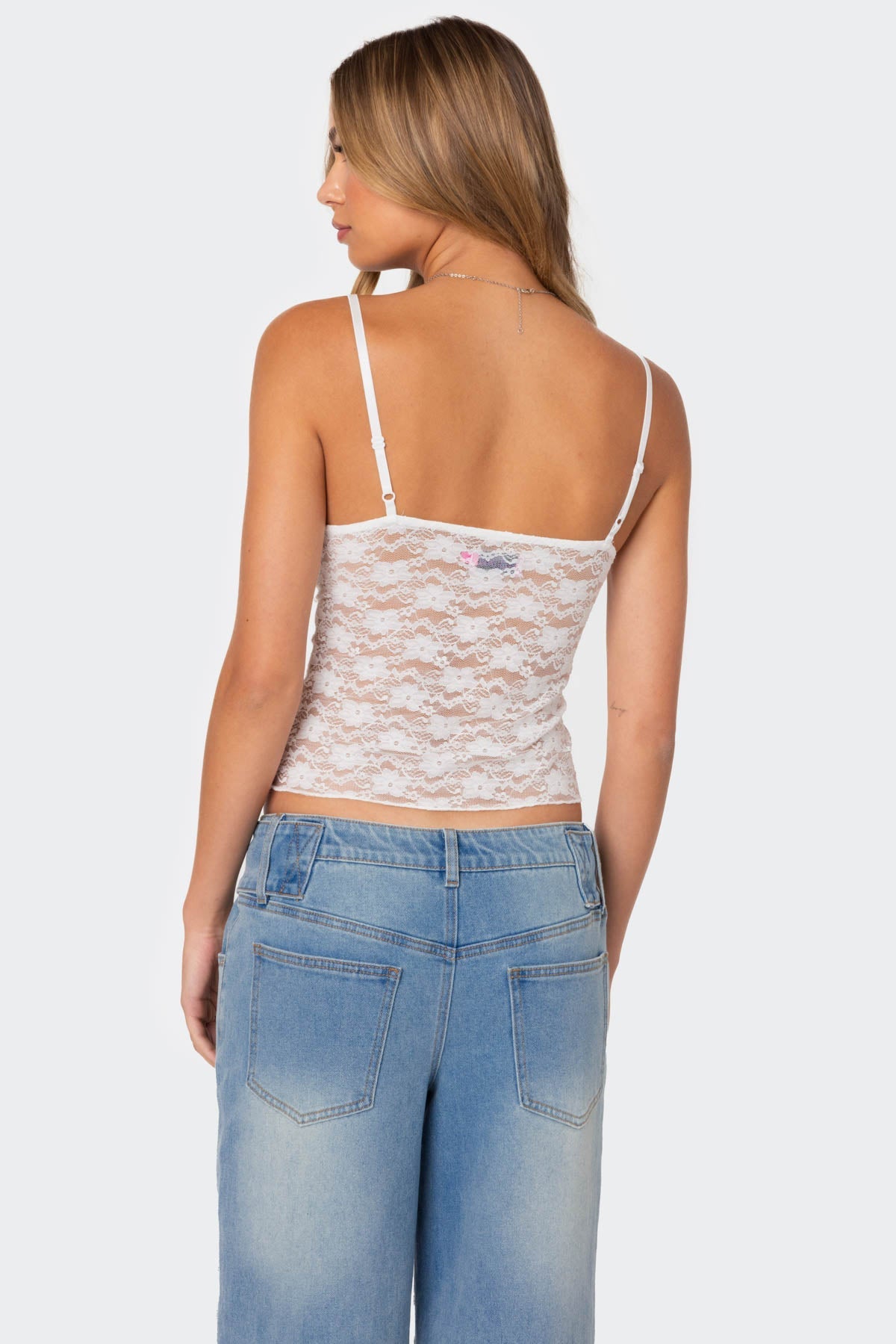 Eira Sheer Lace Tank Top - Image 4